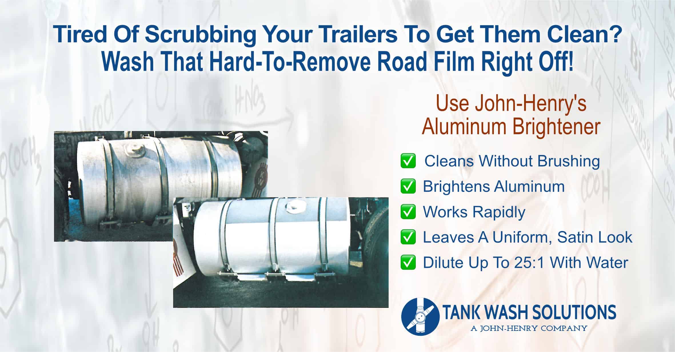Aluminum Brightener Tank Wash Solutions