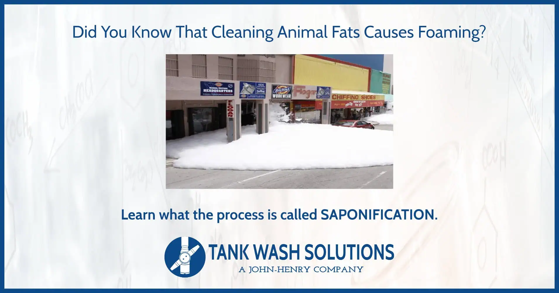 Did You Know That Cleaning Animal Fats Causes Foaming?